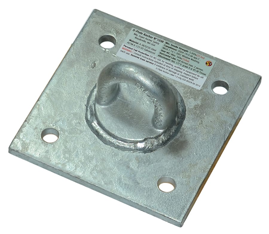 Superanker-Sicherheits-CRA D-Plate Anker 6x6 D-Platte mit 1090 Loop Top (1037G)