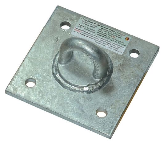 Superanker-Sicherheits-CRA D-Plate Anker 6x6 D-Platte mit 1090 Loop Top (1037G)