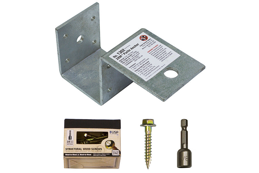 Super Anchor 2x Holz Mitglied Anker, Schraubenpaket und Treiberwerkzeug - 1302-2XM