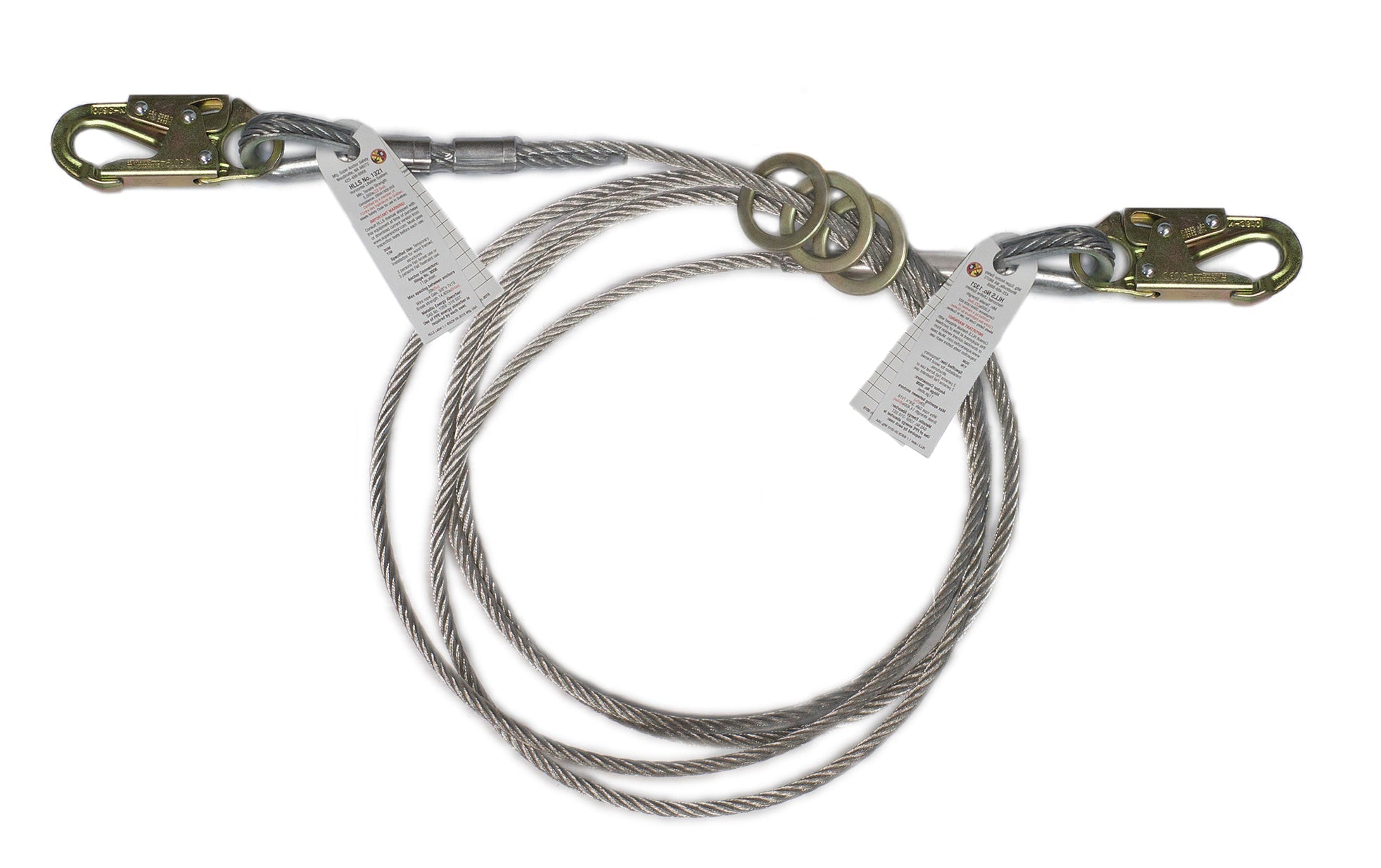 Super Anker Sicherheit Horizontal Lifeline 30-Grad-Kabel mit Snaphooks - 1335