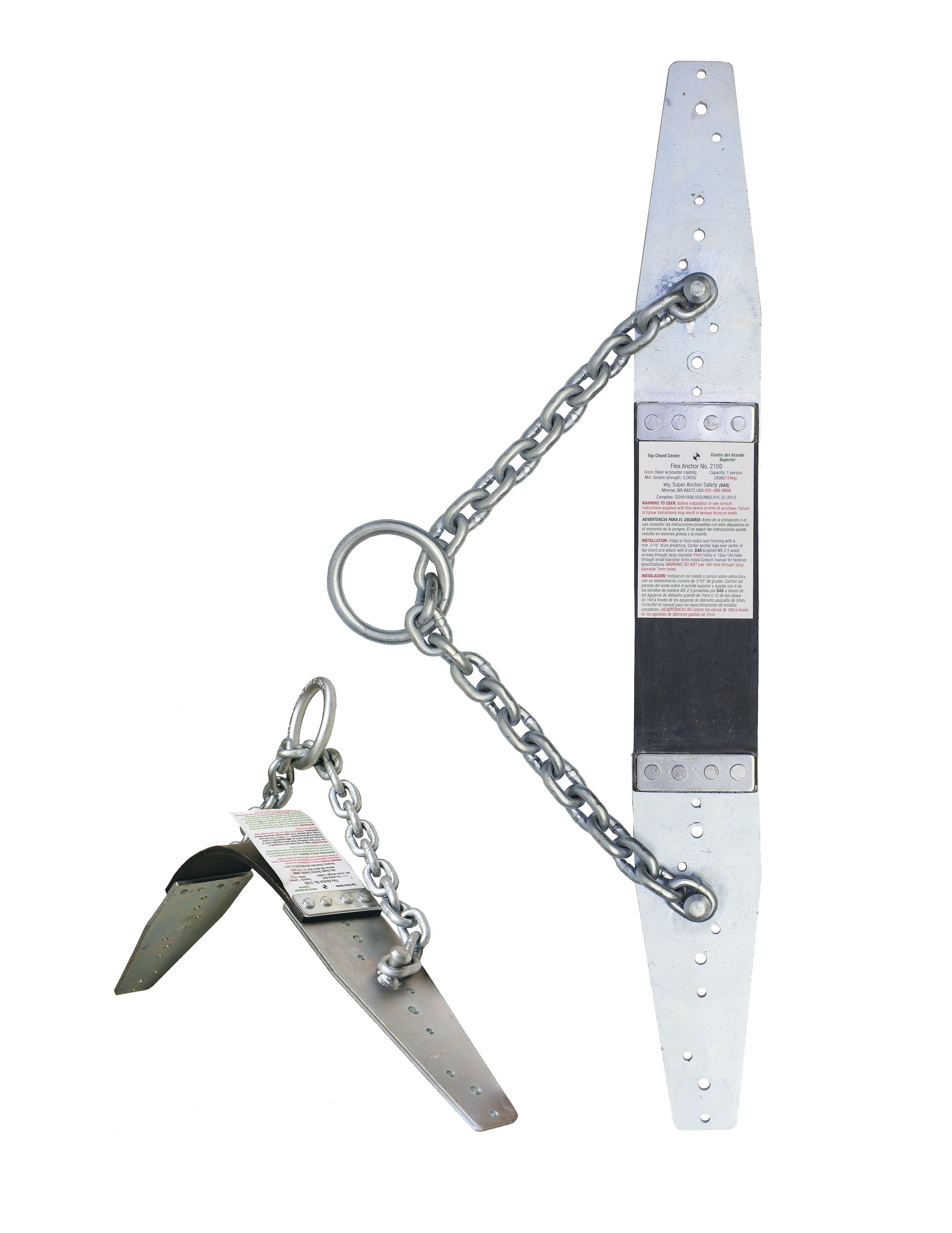 Superanker Flex Chain Anker mit WS Schrauben und Nagelverschlusspaketen 2100