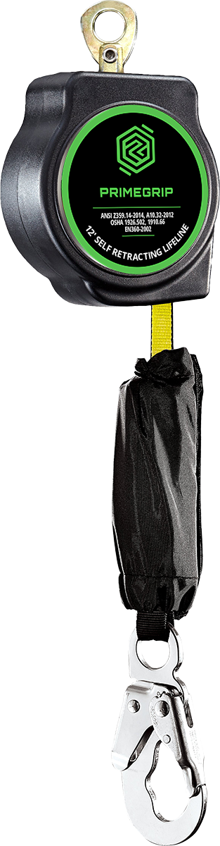 Primegrip 12' Gurtband Selbst-Retracing Lifeline mit Snap Hook - 23-282