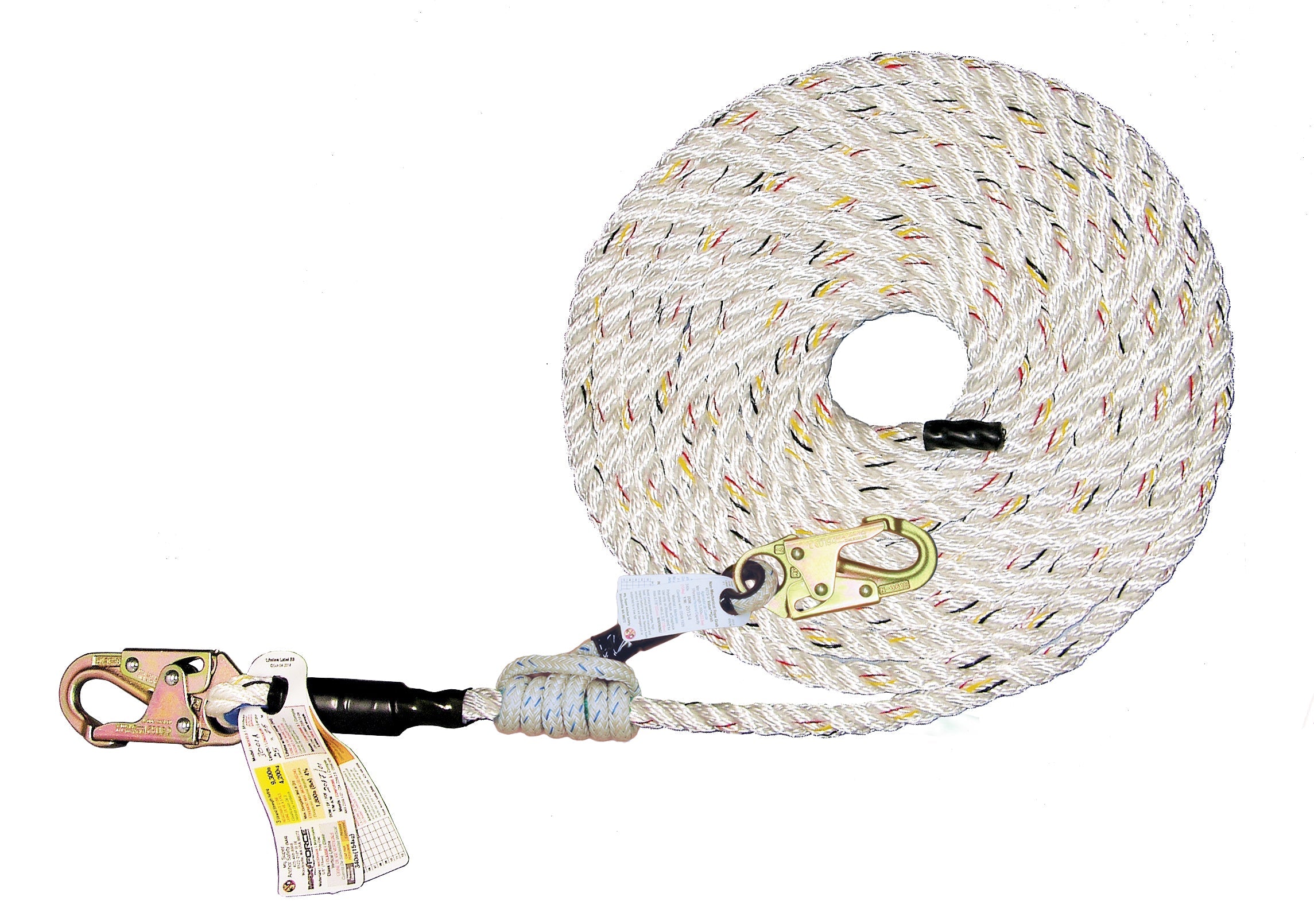 Super Anchor 25' Value 3 Strand Lifeline mit Snaphook & Value Grab 4021-25V
