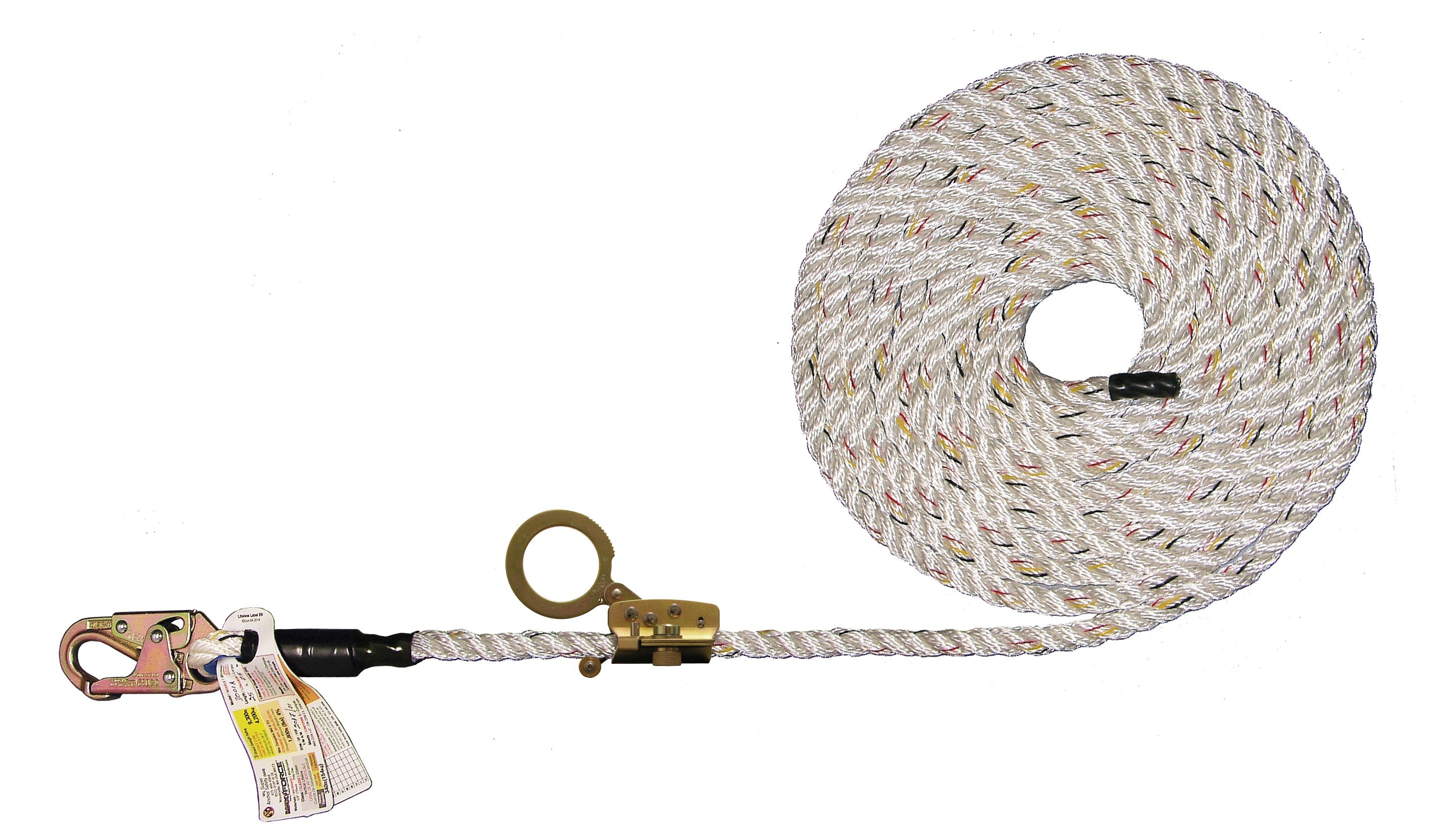 Super Anchor 50' Value 3 Strand Lifeline mit Snaphook & ADP Seil greifen 4024-50Z