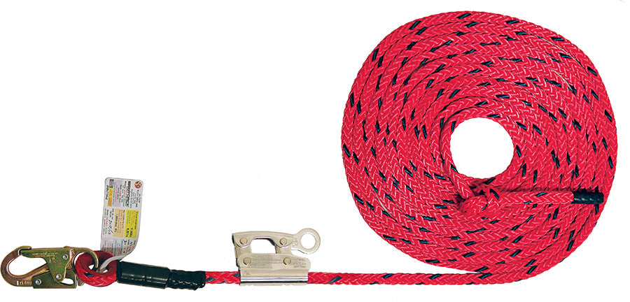 Super Anchor 30' 12-Strand Deluxe Lifeline - Carabiner & NO Seilgrab 4035