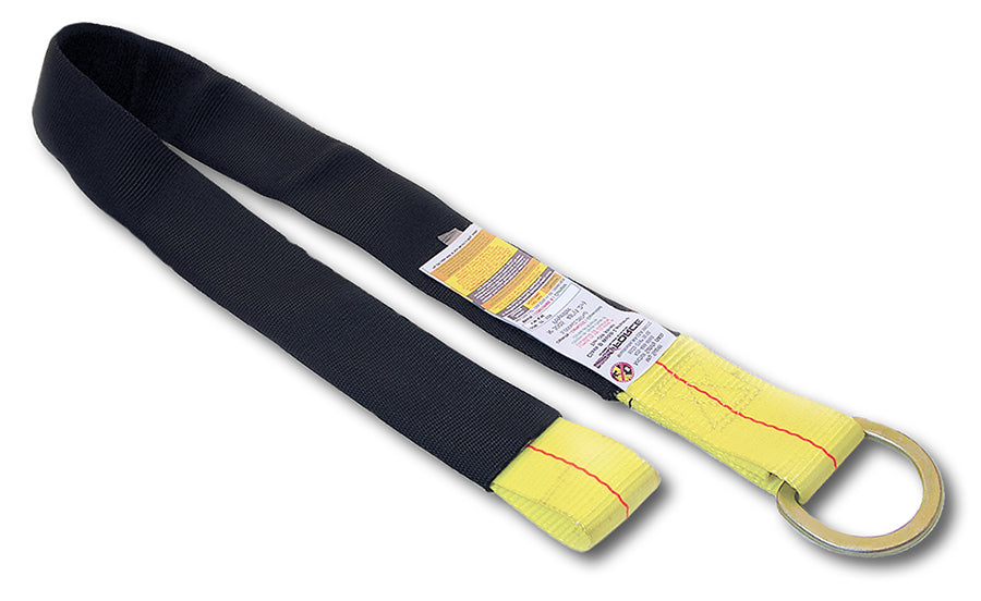 Super Anchor 72' Wert Tie RABATT Strap - 2' Gurtband mit Schwarz Sleeve - D-Ring und Loop End 6058D