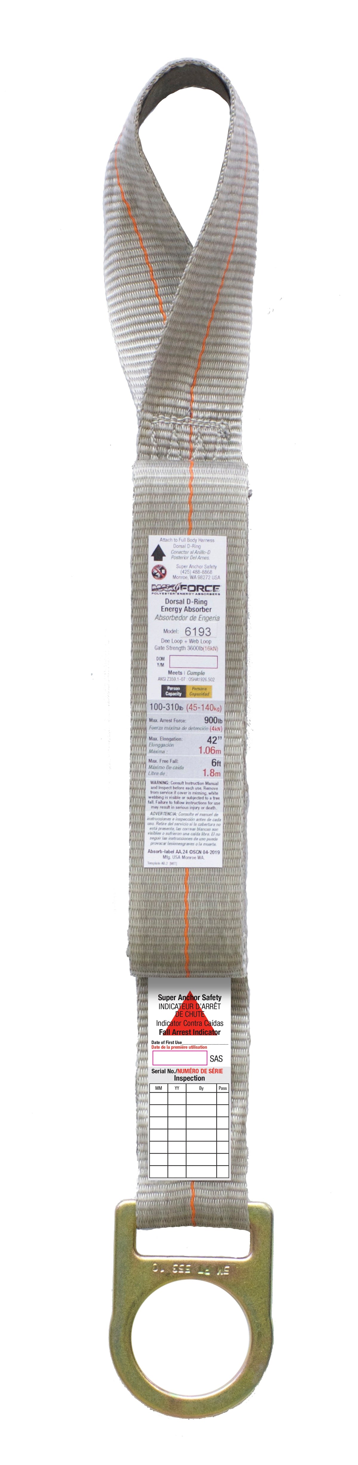 Superanker MAX Force Absorber mit Dee-Web & D-Ring 6193