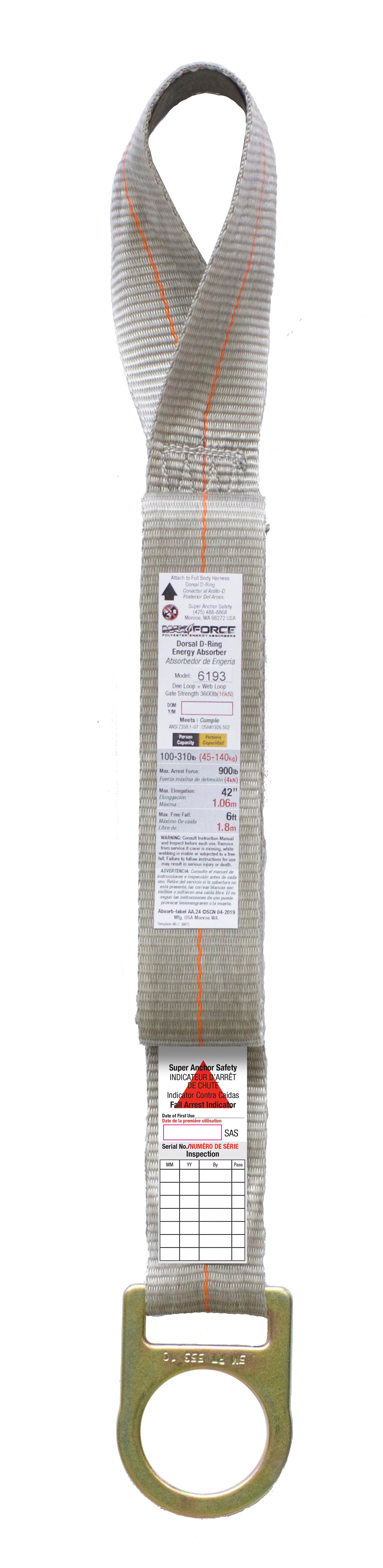 Superanker MAX Force Absorber mit Dee-Web & D-Ring 6193