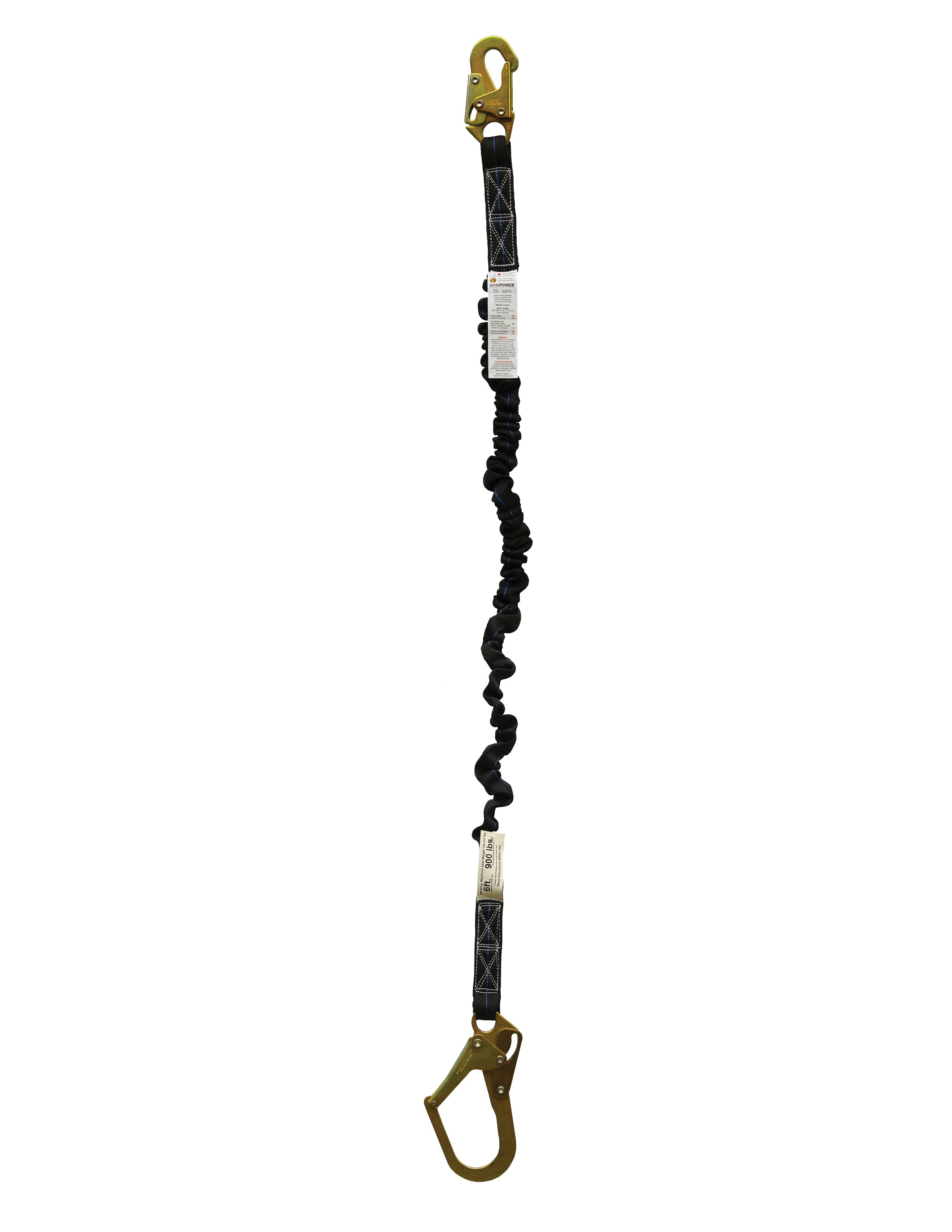 Super Anker Flex Energy Absorber Lanyard mit Snaphook & Rebar Snaphook Ende 6502k