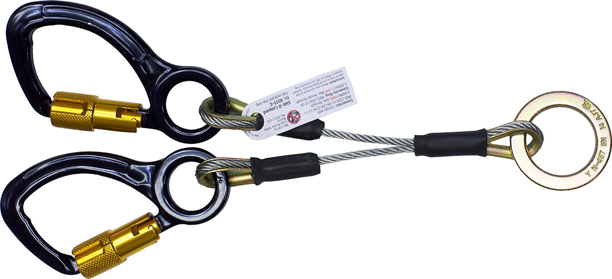 Superanker 2-D Lanyard mit Captive Aluminium Auto Locking Karabiner - 6515-C