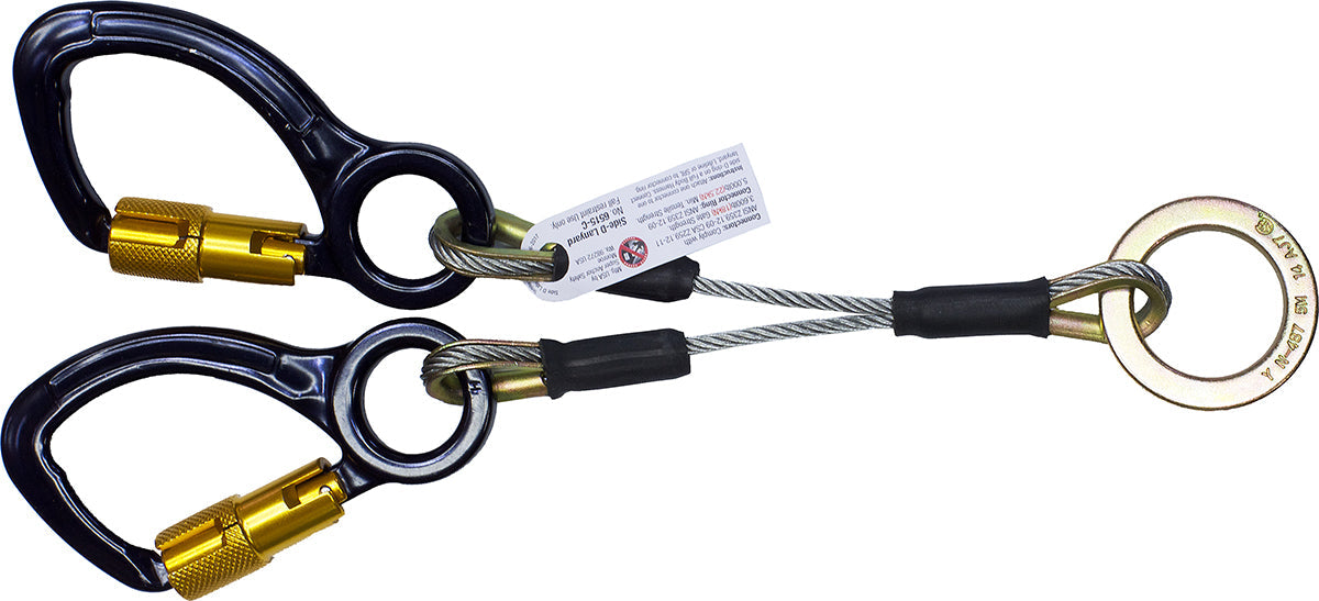 Superanker 2-D Lanyard mit Captive Aluminium Auto Locking Karabiner - 6515-C