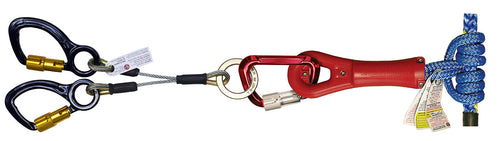 Super Anchor 2-D Lanyard Deluxe Kit mit Captive Carabiners - Super Grab & Auto Lock Carabiner - 6515-DLX