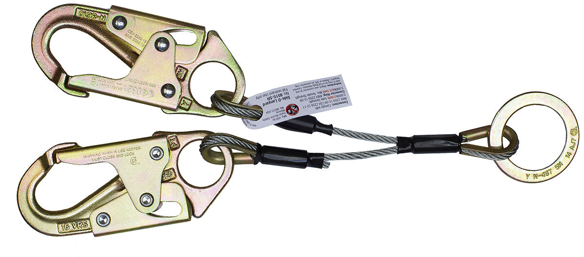 Superanker 2-D Lanyard mit doppelten Sperrstahl Snaphooks - 6515-SH