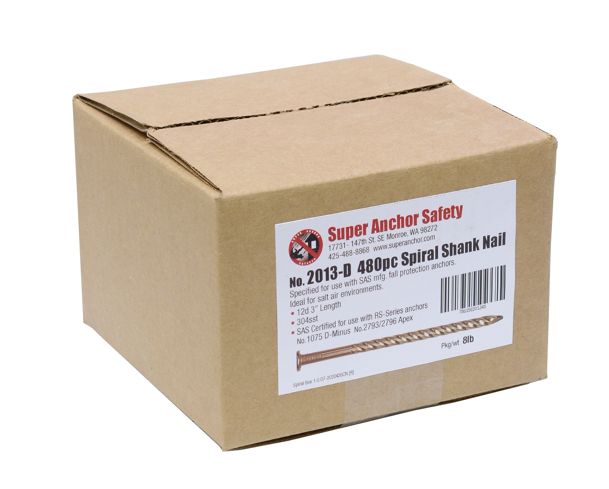 Super Anker Sicherheit D-Minus Anker Point Bulk Kit 1075BK - 80er-Packung mit Befestigungselementen