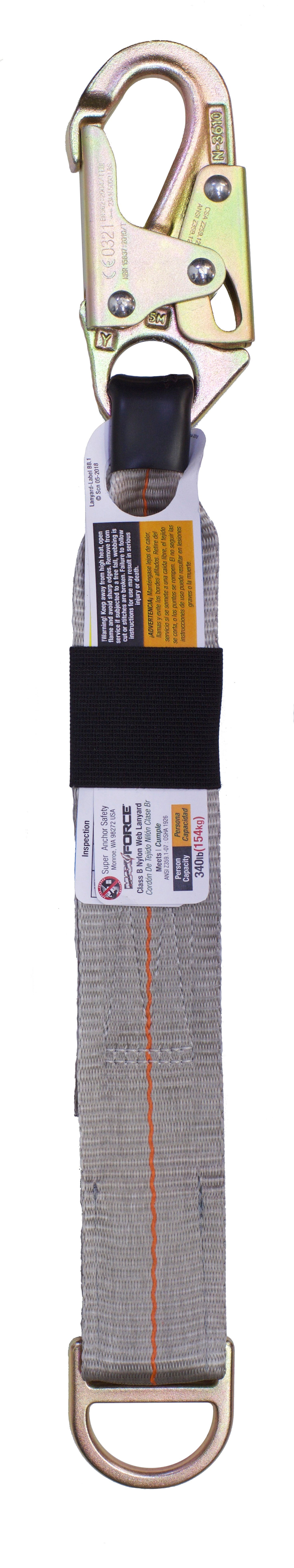 Super Anchor ExTender Lanyard mit Snaphook und Small D-Ring 6002-S