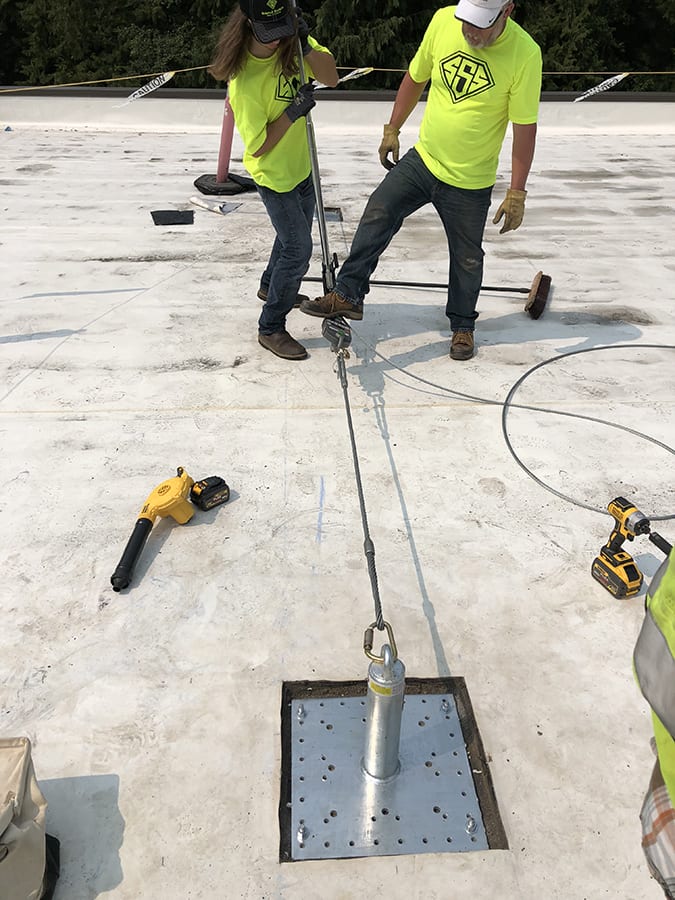 Super Anchor Commercial Roof Anchor (CRA) mit 18' Stiel 1033-W