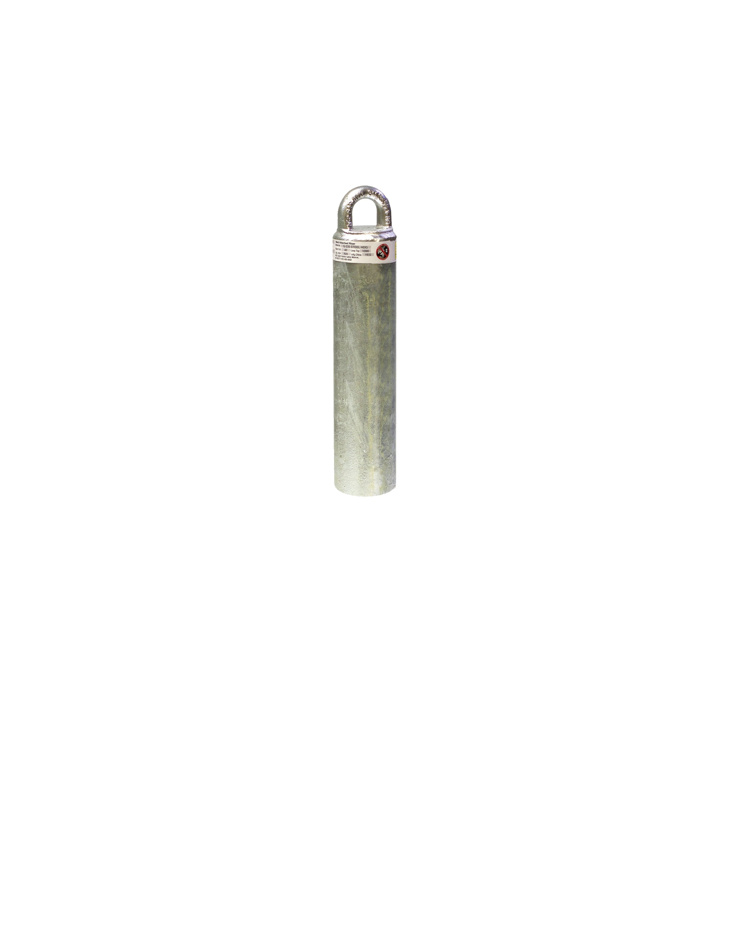 Superanker RLT 12' Weld On Riser. Schedule 40, 3.0' OD, HDG 1044-WG