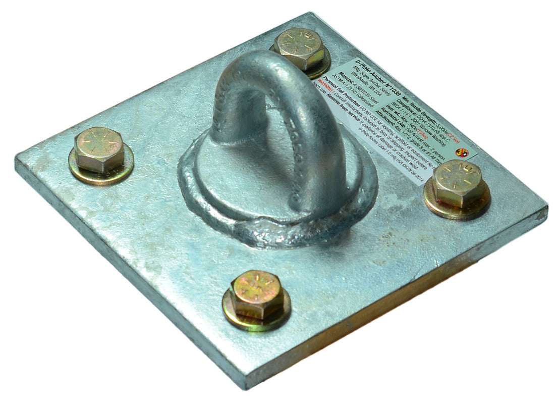 Superanker-Sicherheits-CRA D-Plate Anker 6x6 D-Platte mit 1090 Loop Top (1037G)