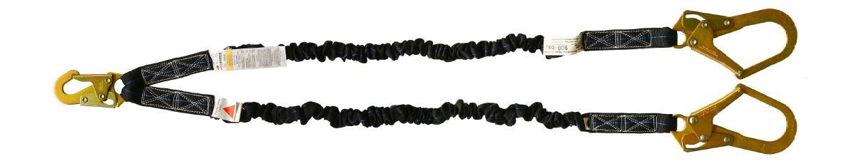 Super Anchor 6' Doppelbein Flex Lanyard - 2 Rebar-Haken & 1 Snaphook 6504K